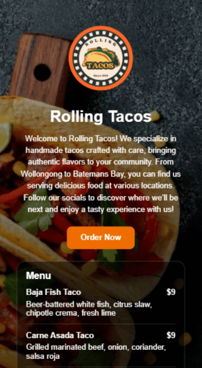 Menu template